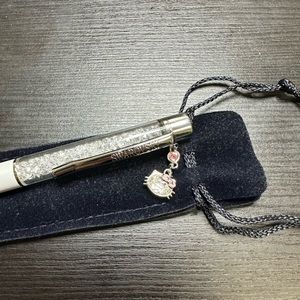 Swarovski Crystalline Ballpoint Pen/ With Hello Kitty Charm/ Pouch included